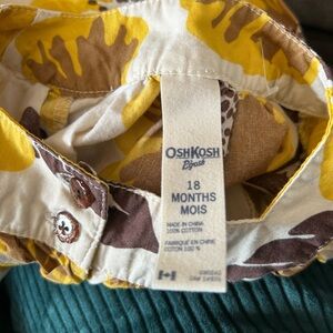 OshKosh B'gosh Yellow and Brown Floral Top